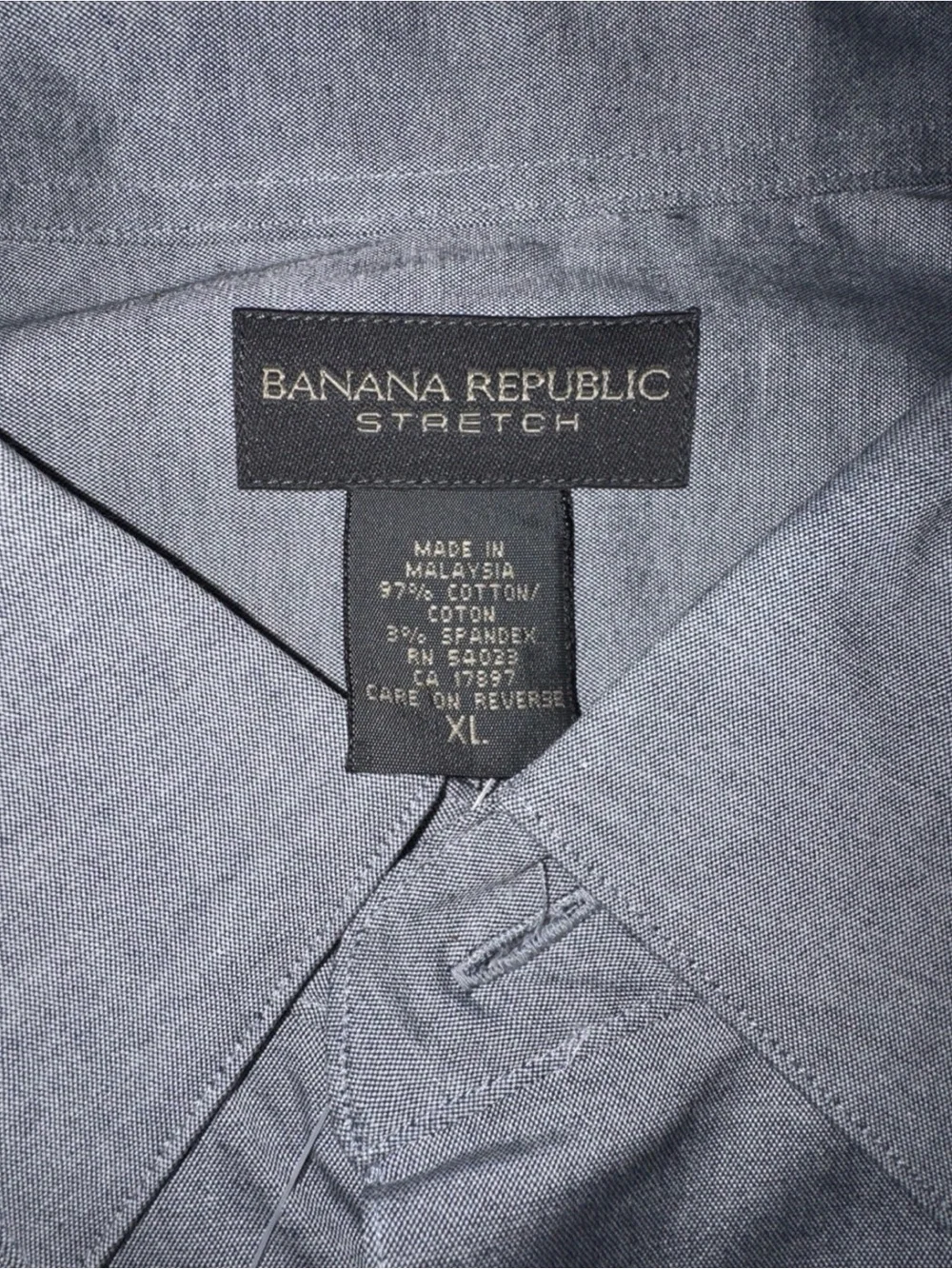 Banana Republic Men's Gray Long-Sleeve Dress Shirt